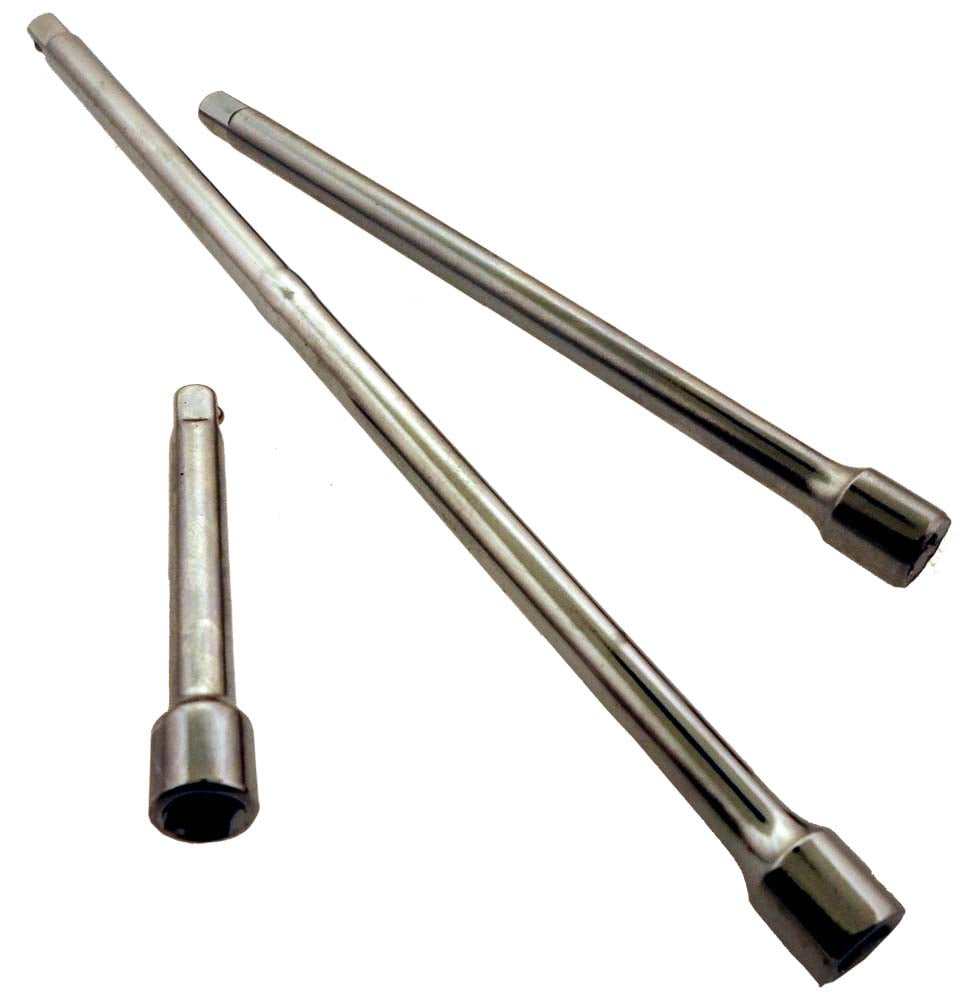 3pc Short Extension Bar Set 1/4" Drop forged Heat Treated Fully Polished 3-6-9“ 