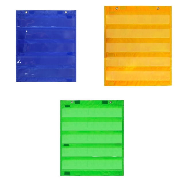 Gráfico de bolsillo para enseñanza de tarjetas, pizarra blanca, calendario para colgar, gráfico de bolsillo