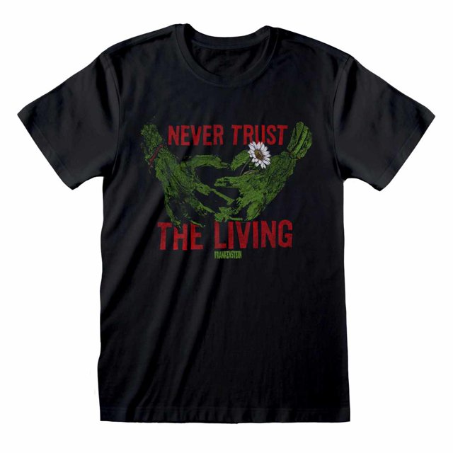 Universal Monsters - Camiseta Never Trust The Living para Adultos Unisex (Negro)