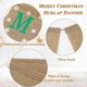 thumbnail image 4 of Banderines de arpillera de Feliz Navidad, 4,8 m, con copos de nieve, guirnalda navideña vintage de yute y 14 banderines., 4 of 5