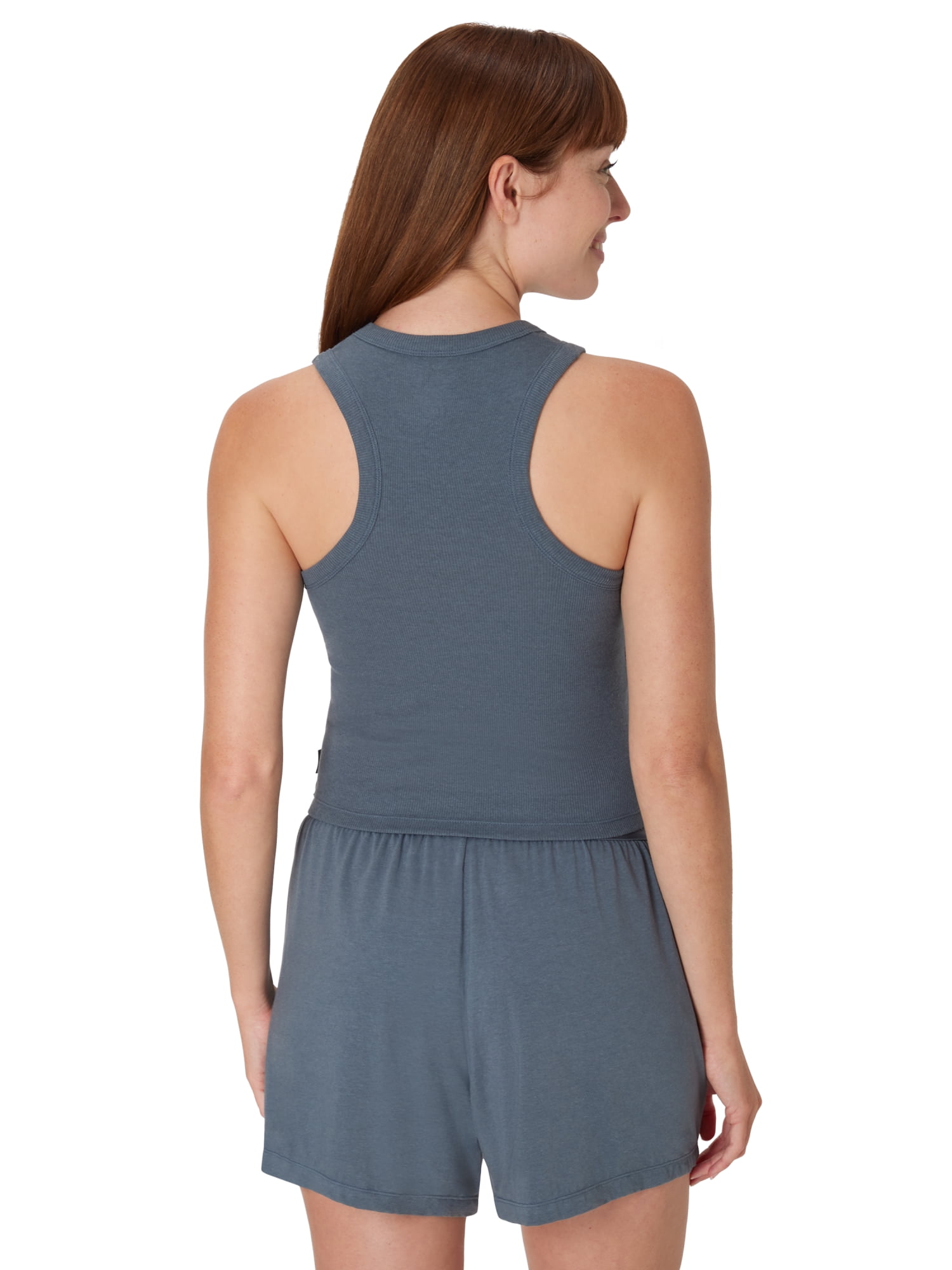 Hanes Originals Women's SuperSoft Comfywear Sleep Rib Racerback Crop Tank, Sizes XS to 2X