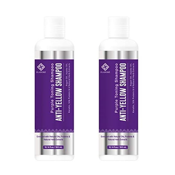 Elabore Paquete de 2 champú tonificante morado - Champú antiamarillo 10.14fl.oz/300ml