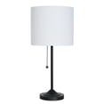 thumbnail image 4 of hometrends Matte Black Stepped Base Table Lamp with White Shade, 4 of 4