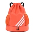 thumbnail image 1 of Waterproof Drawstring Backpack Sports Gym Bag With Shoes Compartment, Waterproof Draw String Back Bag For Men Women, 1 of 4