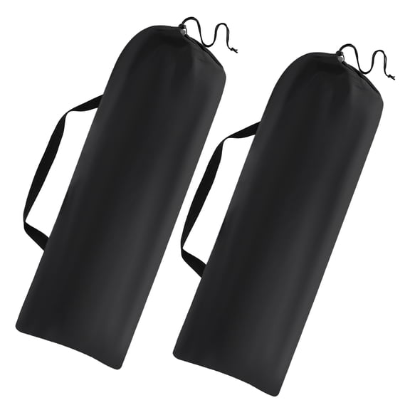Camping Chair Bag Replacement, Folding Chair Carry Bag Tear-Resistant Portable with Shoulder Strap & Drawstring 34 x 14" & 2Pcs & Black - Fit for (Camp Chairs/Hammock/Tripod)