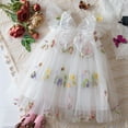 thumbnail image 2 of Povozer Baby Girl Tulle Dress Casual Flower Embroidery Toddler Dresses(White,12-18 Months), 2 of 7