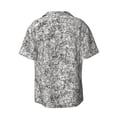 thumbnail image 2 of Fotbe Silver Glitter print Short Sleeve Button Down Shirts for Men Casual Summer Beach Wrinkle Free Shirt-Small, 2 of 7