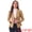 Khaki, variant on Faux Suede Jacket Open Front Lapel Draped Cardigan Blazers L Caramel