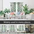 thumbnail image 4 of Green Floral Window Curtain Rustic Country Flower White Daisy Butterfly Sage Mint Black Boho Plant Botanical Fun Living Room Bedroom Window Drapes Treatment Fabric 1 Pair, 42" W x 63" L, Spring, 4 of 6