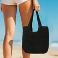thumbnail image 4 of Beach Bags For Women Summer Soft Large Woven Shoulder Purse Handbag Beach Tote Straw Bag For Summer, 4 of 4
