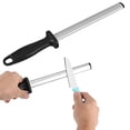 thumbnail image 6 of 8 Inch Knife Sharpener Rod Professional Steel Knife Sharpening Honing Tool,Diamond Knife Sharpening Rod,Professional Kitchen Knife Honer Steel for Honing Knife Blades,Chef Knives, 6 of 8