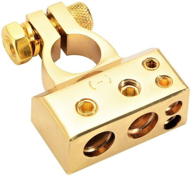 Absolute Car Auto Battery Terminal Gold 2/4/8 AWG Negative Connectors