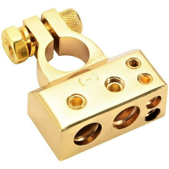 Absolute Car Auto Battery Terminal Gold 2/4/8 AWG Negative Connectors