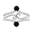 thumbnail image 1 of Aonejewelry 0.75 Ct . Ttw Black and White Diamond Engangement Ring In 10K White Gold, 1 of 4