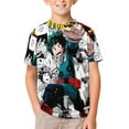 thumbnail image 2 of My Hero Academia Kids Short Sleeve Tee Shirt Novelty Crewneck T-Shirts Unisex Summer Blouse Tops for Boys Girls 100CM, 2 of 8