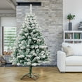 thumbnail image 5 of XL 120Cm Flocked Pvc Christmas Tree With Snow Effect, Artificial Xmas Tree For Home Shop Decor, No Lights, Stand Included, 5 of 5