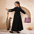thumbnail image 7 of Staki Abaya for Kids Girls Middle East Prayer Dress Muslim Abaya Hooded Islamic Modest Arabian Dresses Middle Dubai Attire Kaftan 6Y 7Y 8Y Black,12-13 Years, 7 of 7