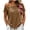Brown, variant on Womens Casual Tops Slouch Shoulder Lightweight Mesh T-Shirt for Spring and Summer Casual Wear