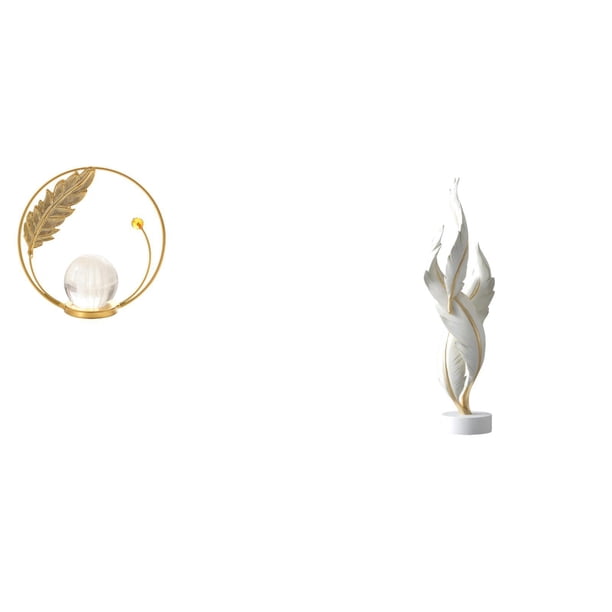 Escultura De Resina De Metal Con Forma De Bola De Cristal, Arte Moderno, Figura Decorativa De Escritorio Para Interiores, Colección De Estatuas, Artesanías Decorativas Para Pasillo, Chimenea,