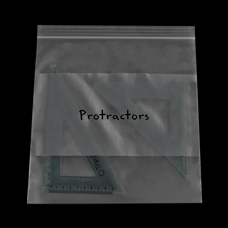 8x10 Plastic Resealable Bags w/ Writing Block Clear Zip Lock 2 Mil