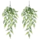 thumbnail image 1 of Paquete de 2 plantas colgantes artificiales, decoración de pared sintética, plantas falsas para estante, cocina, Patio, porche, interior y exterior, 1 of 5