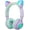 Purple Green, variant on Kids Headphones, Riwbox CT-7S Cat Ear Bluetooth Headphones 85dB Volume Limiting, LED Light Up Kids Wireless Headphones Over Ear with Microphone for iPhone/iPad/Kindle/Laptop/PC/TV (Blue & Green)