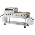 thumbnail image 2 of 60 in. 8-Burner Commercial Outdoor Propane Gas Grill with 30 in. Pizza Oven in Stainless-Steel, ETL Listed (CGKIT6-P30), 2 of 13