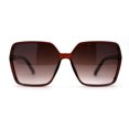 thumbnail image 3 of Womens 90s Chic Designer Thin Plastic Sunglasses Brown Tortoise Brown, 3 of 4