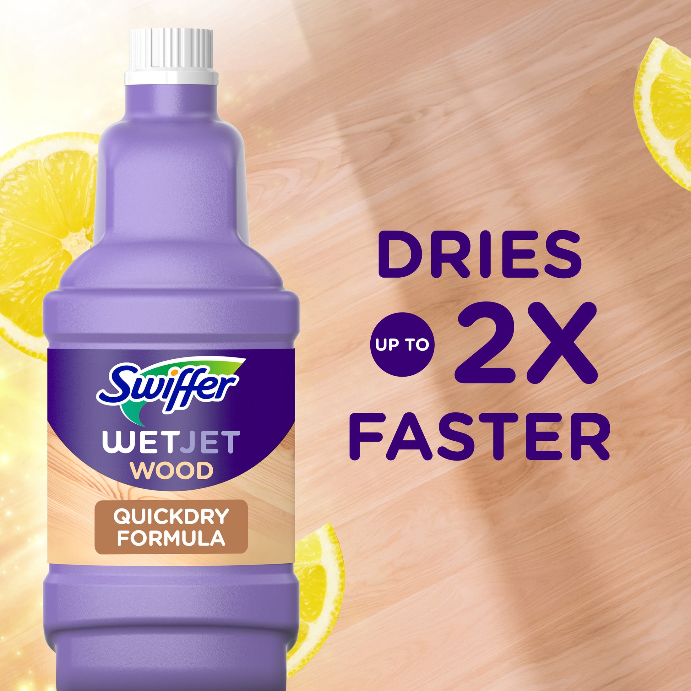 Swiffer Wet Jet Wood Solution Refill, Unscented, 1 x 42.2 fl oz