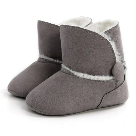 

Elaydool Winter Baby Girls Boys Fur Snow Booties born Toddler Warm Boots Shoes Soft Sole for 0-18M First Walkers