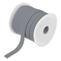 3/8 Inch Double Fold Bias Tape Continuous Bulk Bias Tape White Gray 25 Yards