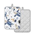 thumbnail image 2 of Pot Holders Set of 2 Heat Resistant 338℉ Kitchen Oven Gloves Potholder Cooking Baking Microwave Mitts Turtle and Leaves, 2 of 7