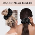 thumbnail image 4 of Kitsch Satin Rhinestone Scrunchie - Scrunchies for Women (Black), 4 of 11