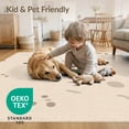 thumbnail image 4 of ODIKA 4'x6' Beige Natural Scattered Motif Washable Area Rug Contemporary Abstract Minimalist Modern Stain Resistant, Low Pile, Easy Care for Dorm Room, Small Living, 4 of 7