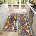 thumbnail image 4 of Kitchen Rugs Sets Of 2,Yellow Geometric Boho Pattern Anti Fatigue Kitchen Mat Rugs Non Slip Washable,Decorative Kitchen Floor Mats for Kitchen,Sink,Laundry,17"X47", 4 of 5