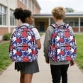 thumbnail image 5 of Xixirimido American Patriotic Stars Print 17" School Backpack for Boys Girls Multi-pocket Bookbags Elementary High School Bookbag Daypacks School Bag for Students, 5 of 8