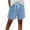 #31Light Blue, variant on Byworldtasic Women's Elastic Waist Knee Length Bermuda Shorts with Drawstring Comfort-Fit Casual Shorts
