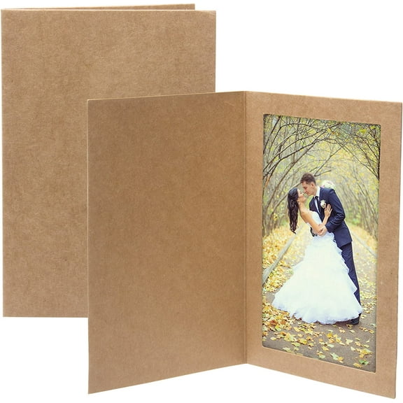 Neil Enterprises Kraft 4" x 6" Single Image Photo Folders - Pack of 100