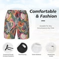 thumbnail image 3 of Fotbe Tropical Fruit Traje de Baño para Hombre – Shorts de Natación de Secado Rápido con Forro y Bolsillos-Large, 3 of 6