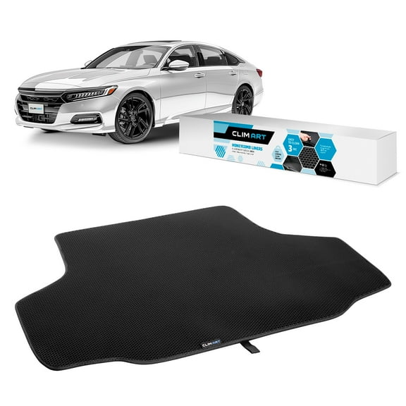 CLIM ART Cargo Liner for Honda Accord 2018-2022 Custom Fit Trunk Mat, with Honeycomb Dirtproof & Waterproof Technology - All-Climate, Heavy Duty, Anti-Slip Cargo Liner, Luggage - FL01118057