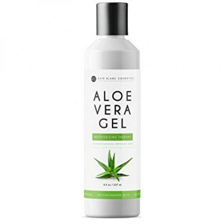 Aloe Vera Gel (8oz) by Kate Blanc. Organic, Pure, Cold Pressed. Heals Small Cuts. Relieves Sunburn, Itchy Bug Bites, Rashes, Dry Scalp, Irritated Skin, Acne, Psoriasis, Natural Conditioner &
