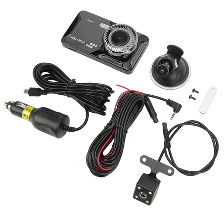 Riousery 1080P Car Dash Camera Dual Lens DVR Recorder 170 Degree Wide Angle Parking Monitor (8.27 inches / 21 cm)