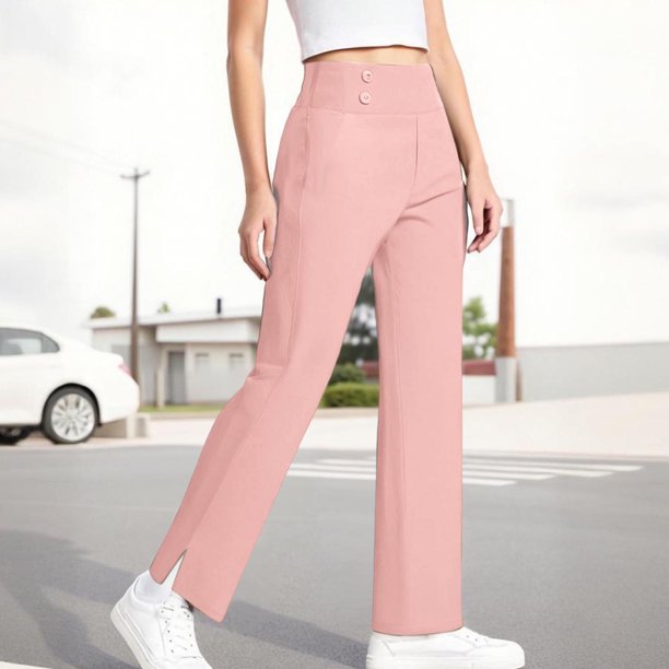 Cowsor Girl's Bootcut Yoga Pants,High Waisted Casual Kids Bell Bottoms Pants