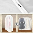 thumbnail image 5 of Hanging Garment Bags for Storage 43 inch Dust-Proof Large Garment Rack Cover Suit Bags Organizer Hanging Clothes Cover for Suit Coats Jackets Dress Closet Storage, 5 of 6
