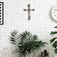 thumbnail image 5 of Rustic Vintage Style Resin Silver Tone Rose and Thorn Cross Spiritual Wall Art Décor, 5 of 7