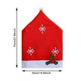 thumbnail image 6 of Dserhfy Christmas Chair Cover Non-Woven Santa Hat Shape Red Xmas Chair Back Covers with Snowflake Pattern for New Year Home Kitchen Dining Room Decor, 6 of 8