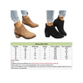 thumbnail image 2 of UKAP Women Ankle Boots Slip On Chelsea Boot Pointed Toe Booties Office Winter Shoes Faux Suede Bootie Brown 6, 2 of 8