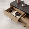 thumbnail image 5 of Vivvoo Marble Top Console Table with Drawers for Bedroom Entryway, 47 inch Tobacco Wood, 5 of 18