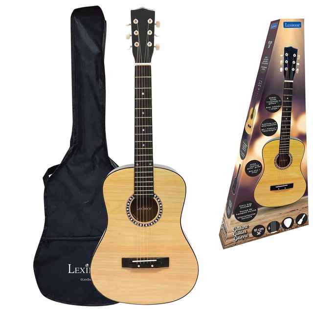 Lexibook Guitarra Acústica de Madera 36 con Funda de Transporte K2200