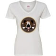 thumbnail image 3 of Inktastic English Bulldog Gift for Dog Lover Women's V-Neck T-Shirt, 3 of 5
